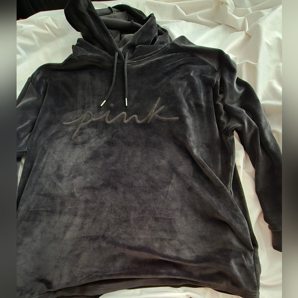 Pink Velour hoodie - Picture 1 of 2